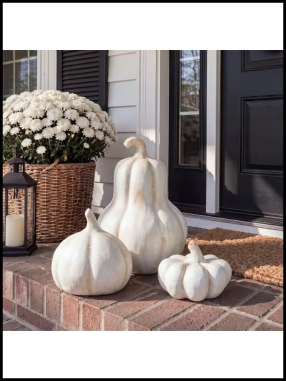 Handcrafted Terracotta Pumpkin Decor Set 3 Pcs Fall Thanksgiving